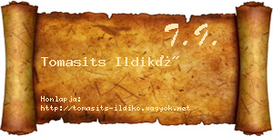 Tomasits Ildikó névjegykártya