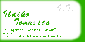 ildiko tomasits business card